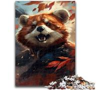 1000 Pieces Jigsaw Puzzle for Adults& Teens Red Panda Art Puzzles for Teenagers,Secret Santa Gifts for Age 14 Years Up (26x38cm)