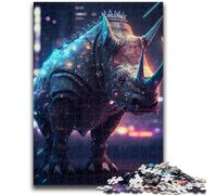 1000 Pieces Jigsaw Puzzle for Adults& Teens Rhino from Future Educational Stress Relief Toy Parent-child Interaction for And Age 14 26x38cm