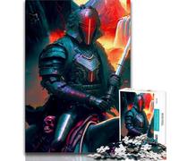 1000 Pieces Jigsaw Puzzle for Adults& Teens Riding Japanese Samurai Teenager Puzzles,Family Entertainment Toys with Matching Poster And Trivia Sheet (size 75x50cm)