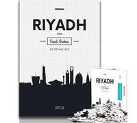 1000 Pieces Jigsaw Puzzle for Adults& Teens Riyadh Saudi Arabia,Educational Games Home Decoration Educational Game for Birthday,Chrismas (75x50cm)