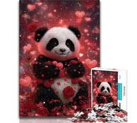 1000 Pieces Jigsaw Puzzle for Adults& Teens Rose Panda Baby Teenager Jigsaw,Suitable for Desktop Decoration for And Age 14 (size 75x50cm)