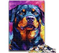 1000 Pieces Jigsaw Puzzle For Adults Teens Rottweiler Help The Brain Exercise Addictive Toys to Cultivate Patience Artists Collection, Fine Art 26x38cm