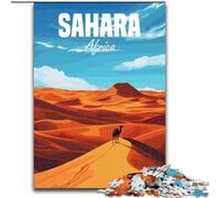 1000 Pieces Jigsaw Puzzle for Adults& Teens Sahara Africa Desert,Learning Educational Toys Family Games Educational Game for Birthday,Chrismas 38x26cm
