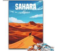 1000 Pieces Jigsaw Puzzle for Adults& Teens Sahara Africa Desert, Toys Educational Games Stress Relieving Great Gifts And Toys 50x75cm