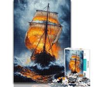 1000 Pieces Jigsaw Puzzle For Adults Teens Sailboat Oil Painting Puzzles for Adults,Relax Games Is Ideal As A Gift for The Whole Family 26x38cm