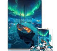 1000 Pieces Jigsaw Puzzle for Adults& Teens Sailing Under The Aurora,Educational Games Home Decoration Is Ideal As A Gift for The Whole Family (75x50cm)