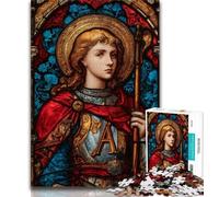 1000 Pieces Jigsaw Puzzle For Adults Teens Saint A Stained Glass,Educational Games Home Decoration Unique Home Decor And Gifts 38x26cm