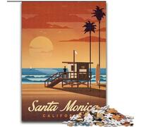 1000 Pieces Jigsaw Puzzle For Adults Teens Santa Monica,Family Entertainment Toys Is Ideal As A Gift for The Whole Family 50x75cm