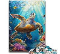 1000 Pieces Jigsaw Puzzle for Adults& Teens Sea Turtle Puzzles for Teenagers,Vibrant And Unique Design Relaxing & Challenging Puzzle Experience (38x26cm)