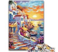 1000 Pieces Jigsaw Puzzle For Adults Teens Seaside Village Teenager Puzzles,Educational Toy Funny Family Games Unique Home Decor (38x26cm)