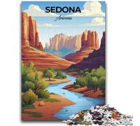 1000 Pieces Jigsaw Puzzle for Adults& Teens Sedona Arizona Travel Adult Puzzles,Family Game Stress Reliever Difficult Challenge Suitable for Couples (26x38cm)