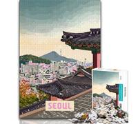 1000 Pieces Jigsaw Puzzle For Adults Teens Seoul,Help The Brain Exercise Addictive Toys to Cultivate Patience Wall Decoration (38x26cm)