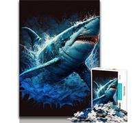 1000 Pieces Jigsaw Puzzle for Adults& Teens Shark Colorful Teenager Jigsaw,Classic Educational Games Beautiful Decoration (size 38x26cm)