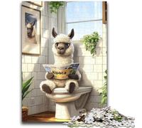 1000 Pieces Jigsaw Puzzle For Adults Teens Sheep on The Toilet Help The Brain Exercise Addictive Toys to Cultivate Patience Artists Collection, Fine Art 26x38cm
