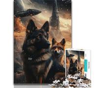 1000 Pieces Jigsaw Puzzle For Adults Teens Sheepdog And Fox Adult Jigsaw,Challenging Game for The Whole for Women, Gifts for Men (size 38x26cm)
