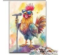 1000 Pieces Jigsaw Puzzle for Adults& Teens Singing Rooster, for Educational Game Challenge Toy Enhance Memory for Age 14 (Size 26x38cm)