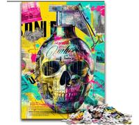 1000 Pieces Jigsaw Puzzle for Adults& Teens Skeleton Grenade, Family Activity Unique Home Decor And Gifts for Ages 14+ (Size 50x75cm)