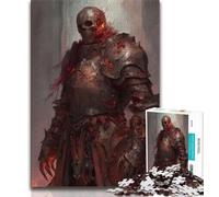 1000 Pieces Jigsaw Puzzle for Adults& Teens Skeleton Knight Teenager Puzzles,Family Entertainment Toys with Matching Poster And Trivia Sheet (size 75x50cm)