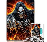 1000 Pieces Jigsaw Puzzle For Adults Teens Skeleton Warrior,Brain Intelligence Challenge Addictive Toys Birthday Present,Gifts,Wall Art (38x26cm)