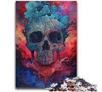 1000 Pieces Jigsaw Puzzle for Adults& Teens Skull with Colors 1000 Pieces for Adults,Wishlist with Santa Claus for And Age 14 (50x75cm)