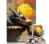 1000 Pieces Jigsaw Puzzle for Adults& Teens Sleeping Dragon Teenager Puzzles,Learning Educational Toys Family Games Unique Birthday And Gifts 38x26cm