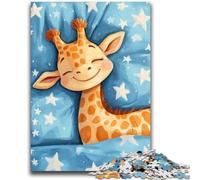 1000 Pieces Jigsaw Puzzle for Adults& Teens Sleeping Giraffe Jigsaw,Learning Educational Toys Family Games Unique Birthday And Gifts (75x50cm)