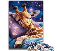1000 Pieces Jigsaw Puzzle For Adults Teens Sleeping Giraffe Learning Educational Toys Fun at Home Activities, Birthday Present,Travel Gifts 38x26cm