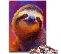 1000 Pieces Jigsaw Puzzle For Adults Teens Sloth Oil Painting Puzzles for Adults,Educational Toy Funny Family Games Unique Home Decor (50x75cm)