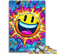 1000 Pieces Jigsaw Puzzle for Adults& Teens Smiling Emoticon for Educational Game Challenge Toy Unique Home Decor And Gifts 50x75cm