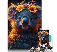 1000 Pieces Jigsaw Puzzle For Adults Teens Smiling Koala Teenager Puzzles,Educational Toy Funny Family Games Unique Home Decor 50x75cm