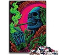 1000 Pieces Jigsaw Puzzle For Adults Teens Smoke Skull, for Educational Game Challenge Toy Enhance Memory for Age 14 50X75CM