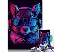 1000 Pieces Jigsaw Puzzle for Adults& Teens Space Astronaut Squirrel 1000 Pieces for Adults,Fun Activity for Home, Rainy Days Toys, Birthday Gifts 38x26cm