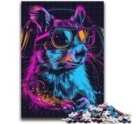 1000 Pieces Jigsaw Puzzle For Adults Teens Space Astronaut Squirrel for Age 14+ Challenging To Complete But Fun And Humorous Great Gifts And Toys 50x75cm