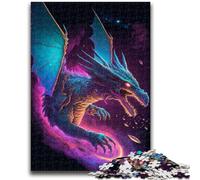 1000 Pieces Jigsaw Puzzle For Adults Teens Space Dragon for Age 14+ Intellectual Game Christmas Birthday Gifts 26x38cm