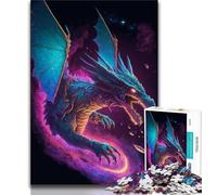 1000 Pieces Jigsaw Puzzle for Adults& Teens Space Dragon Puzzles for Adults,Unique Birthday And Gifts for And Age 14 Years Up (size 38x26cm)