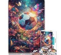 1000 Pieces Jigsaw Puzzle for Adults& Teens Space Football Jigsaw,Educational Games Home Decoration Suitable for Desktop Decoration 75x50cm