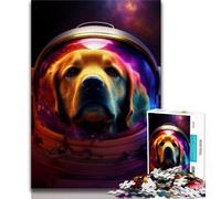 1000 Pieces Jigsaw Puzzle for Adults& Teens Space Golden Retriever Puzzles for Teenagers,Secret Santa Gifts for Age 14 Years Up 38x26cm