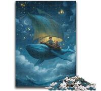 1000 Pieces Jigsaw Puzzle for Adults& Teens Space Whale Challenging Game And Family Play A Work of Art for Age 14 50X75CM