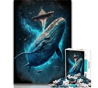 1000 Pieces Jigsaw Puzzle For Adults Teens Space Whale Painting Jigsaw,is Ideal As Gifts for The Whole Family Suitable for And 14 (size 38x26cm)