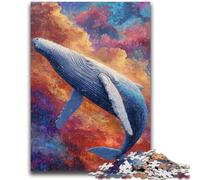 1000 Pieces Jigsaw Puzzle For Adults Teens Space Whale Stress Reliever Difficult Challenge Is Ideal As Gifts for The Whole Family 26x38cm