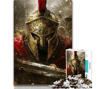 1000 Pieces Jigsaw Puzzle For Adults Teens Spartan Warrior Painting,Family Game Stress Reliever Difficult Challenge Enhance Love between Couples 50x75cm