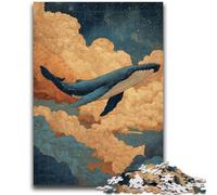 1000 Pieces Jigsaw Puzzle For Adults Teens Spiritual Whale 1000 Pieces for Adults,Staycation Kill Time with Matching Poster And Trivia Sheet (50x75cm)