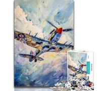 1000 Pieces Jigsaw Puzzle For Adults Teens Spitfire Plane Adult Jigsaw,Challenging Game for The Whole for Women, Gifts for Men (size 38x26cm)