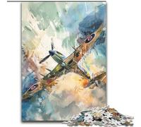 1000 Pieces Jigsaw Puzzle for Adults& Teens Spitfire Plane, for Age 14 Years And over Home Decor As A Gift for The Whole Family And Friends (Size 26x38cm)