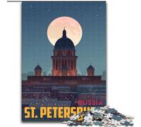 1000 Pieces Jigsaw Puzzle for Adults& Teens St Petersburg,Learning Educational Toys Family Games Educational Game for Birthday,Chrismas 38x26cm