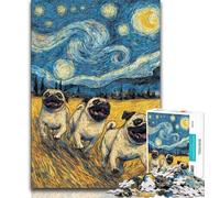 1000 Pieces Jigsaw Puzzle for Adults& Teens Starlings Under The Night Sky,for Educational Game Challenge Toy Birthday Present,Gifts,Wall Art (38x26cm)