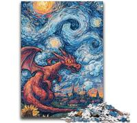 1000 Pieces Jigsaw Puzzle for Adults& Teens Starry Sky Dragon Challenging Game And Family Play A Work of Art for Age 14 26X38CM