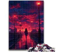 1000 Pieces Jigsaw Puzzle For Adults Teens Streets at Sunset Learning Educational Toys Family Games Gifts for Friends And Family 26x38cm