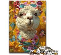 1000 Pieces Jigsaw Puzzle for Adults& Teens Sunflower Alpaca Educational Stress Relief Toy Parent-child Interaction for And Age 14 50x75cm