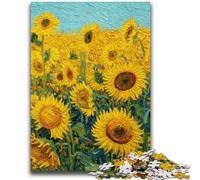 1000 Pieces Jigsaw Puzzle For Adults Teens Sunflower Challenging To Complete But Fun And Humorous Unique Home Decor And Gifts 50x75cm